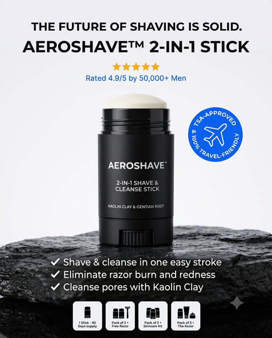 AeroShave™ 2-in-1 Shave & Cleanse Stick