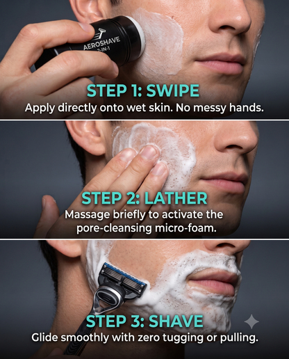 AeroShave™ 2-in-1 Shave & Cleanse Stick